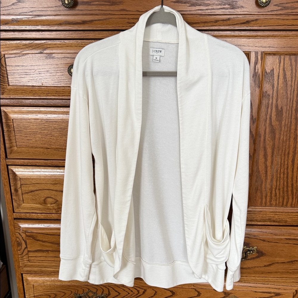 J Crew Factory Women's Soft Cream Cardigan